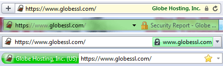EV Certificates as seen in Browsers